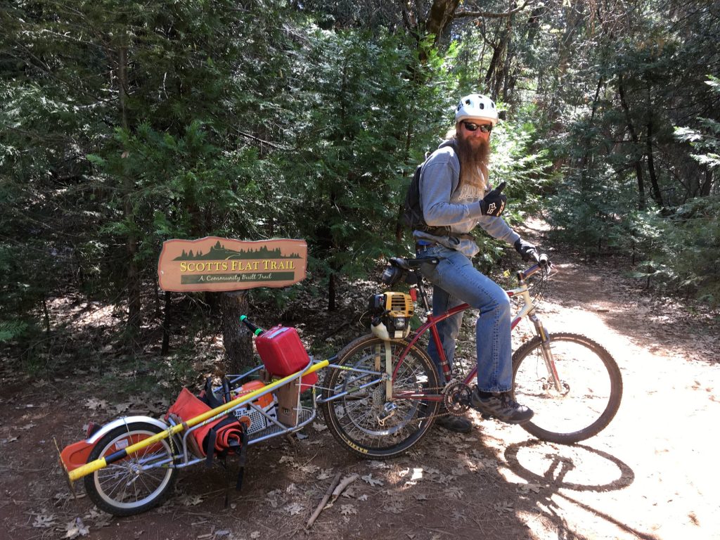 Mountain biking Scotts Flat trail