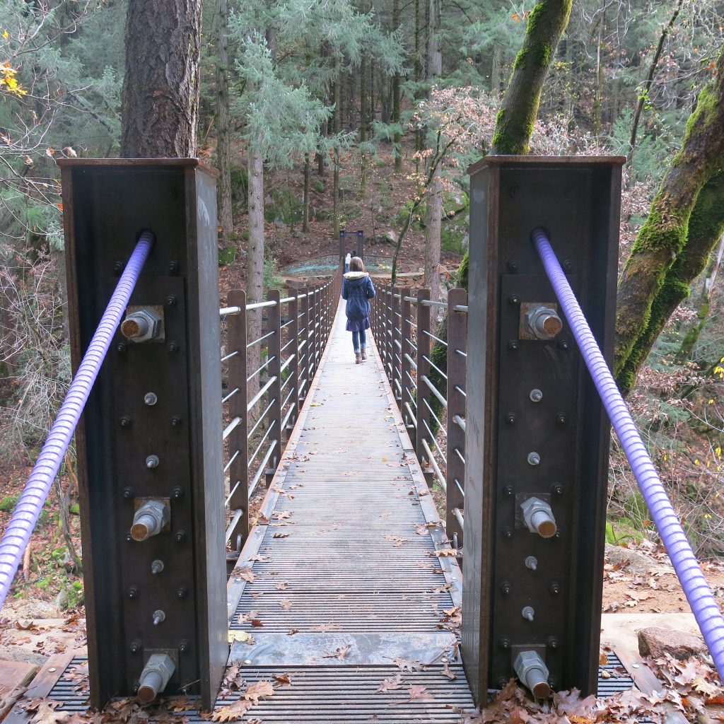 suspension bridge on Deer Creek Tribute Trail