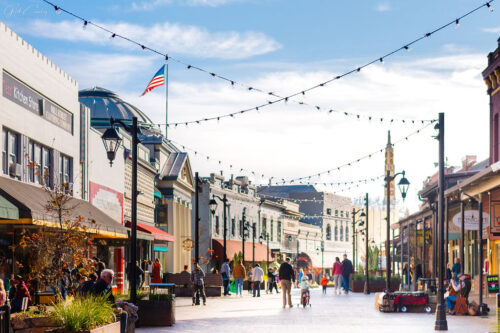 downtown Grass Valley on a sunny winter day