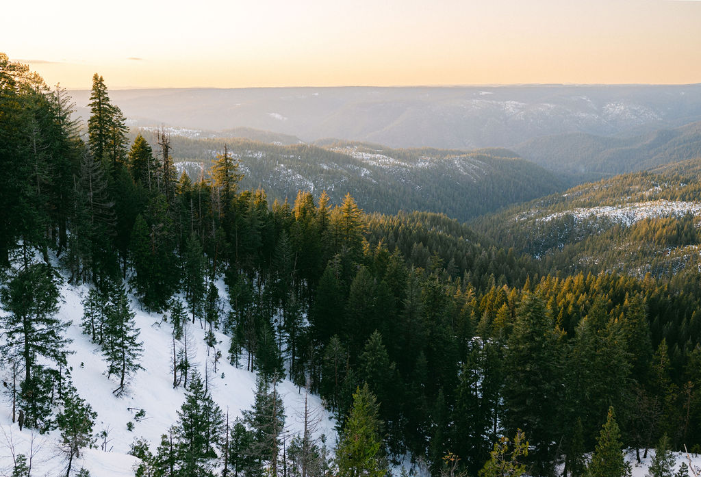 Omega Diggins Overlook on a sunny winter's day