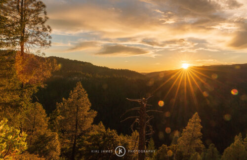 the sunset over the landscape outside of Washington CA