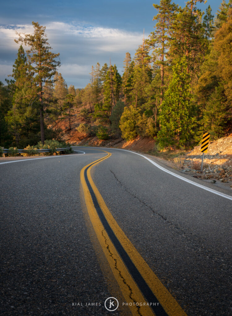 The road leading down to Washington CA