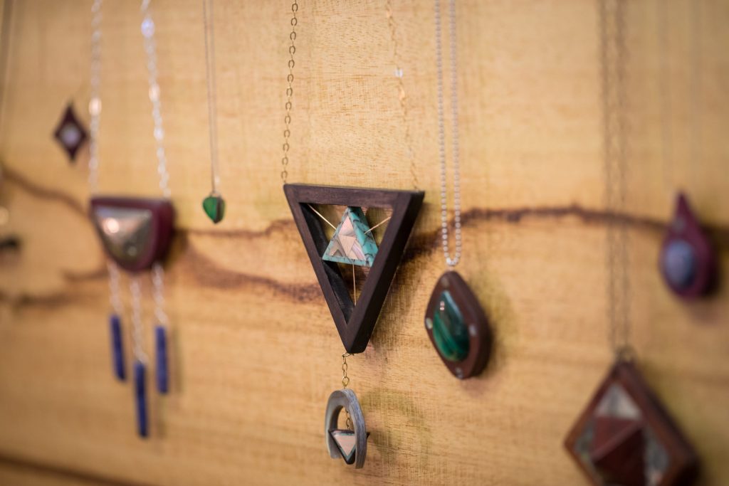 Dan Gaube pendants at Mountain Arts Collective