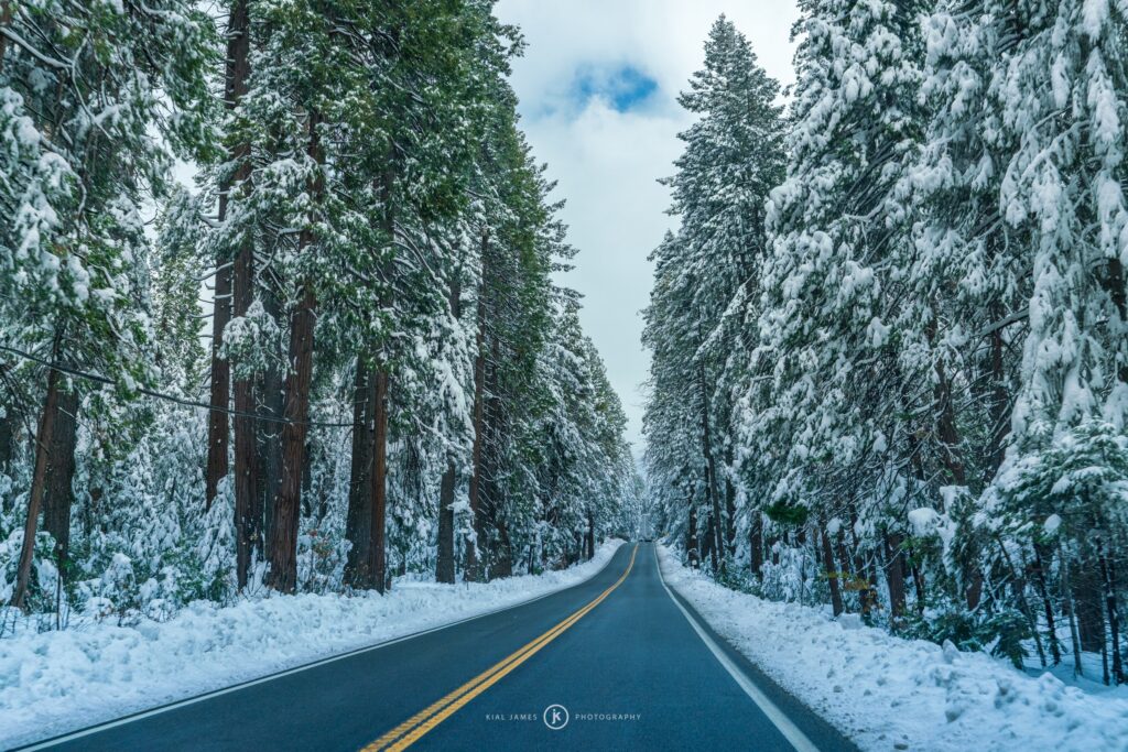 California Highway 20 showcases its winter wonderland beauty