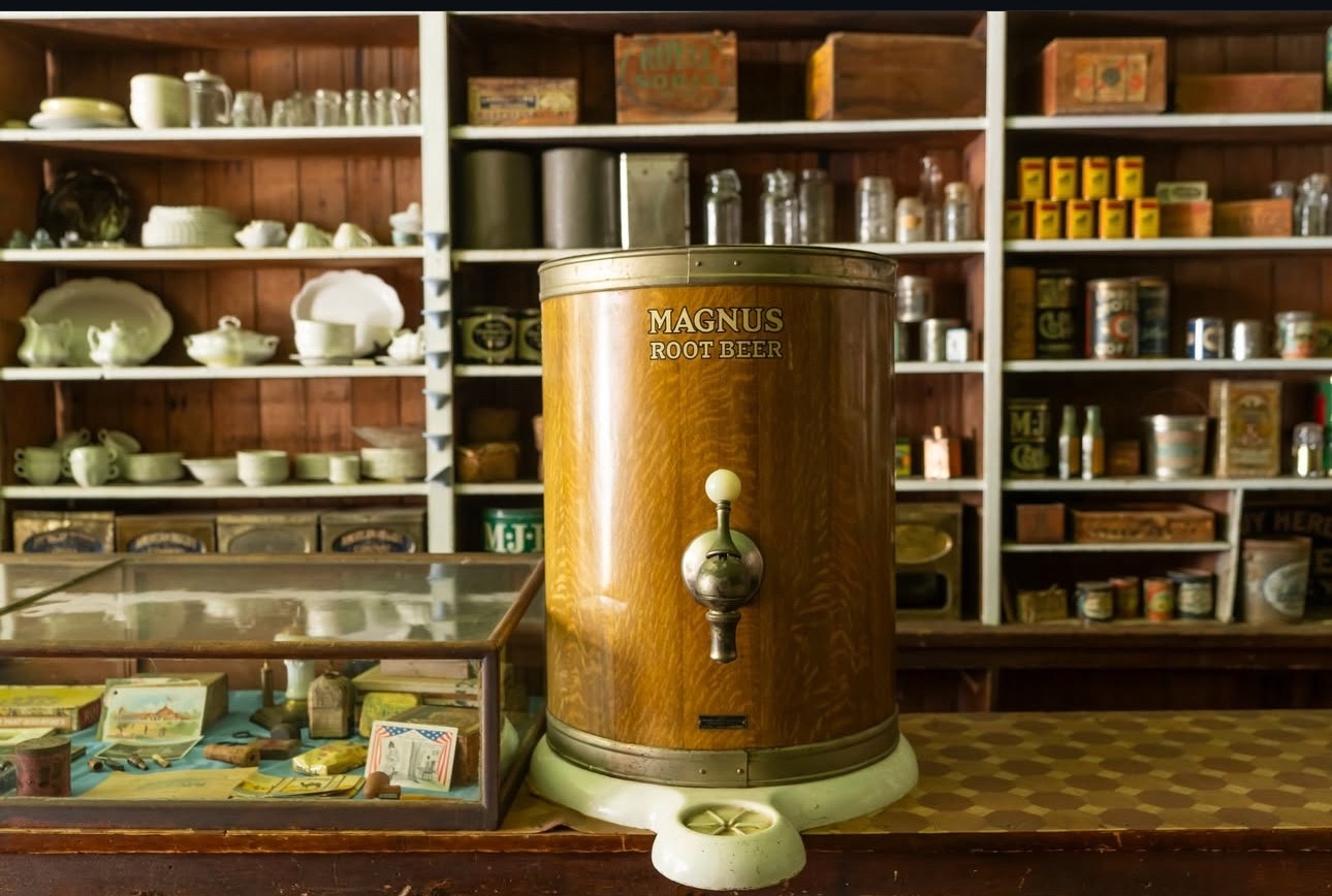 inside of North Bloomfield ghost town building