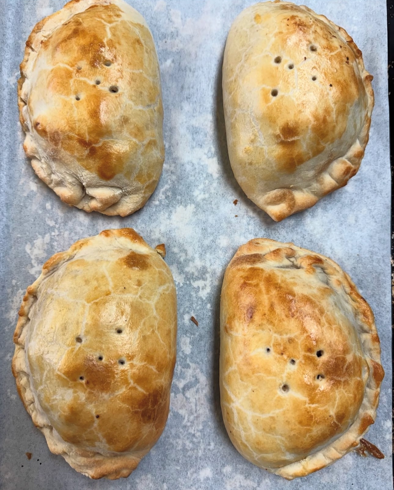 Grass Valley Pasties freshly cooked at Grass Valley Pasty Co