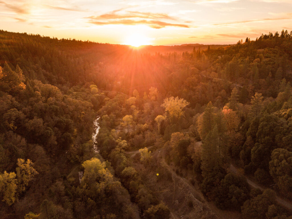Aerial shot of the Deer Creek Tribute Trail