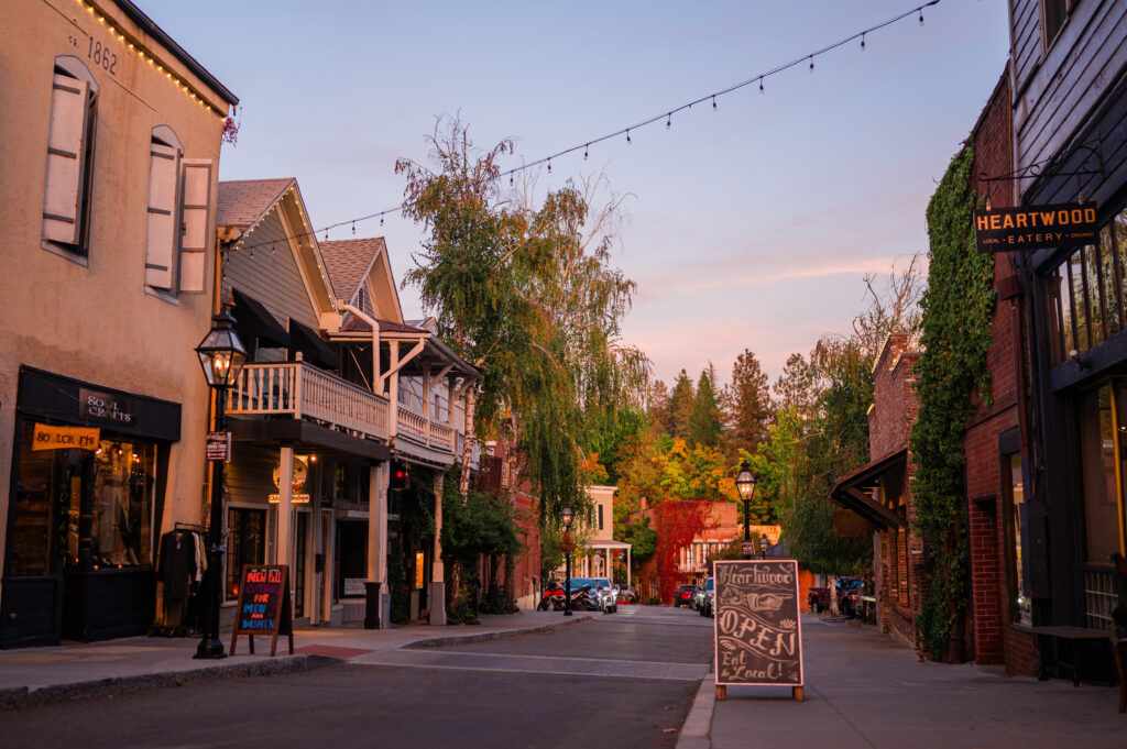 Nevada City at Sunset