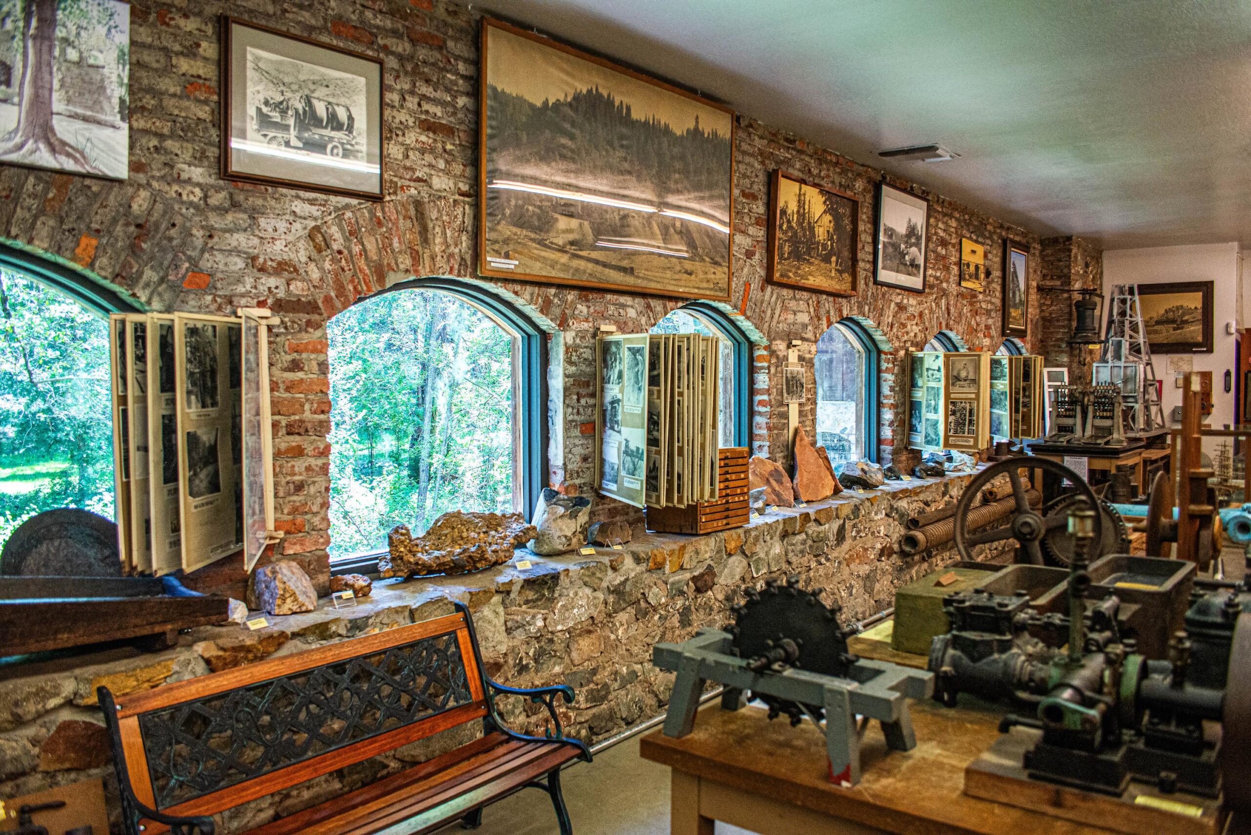 inside of the North Star Mining Museum and all of its exhibits