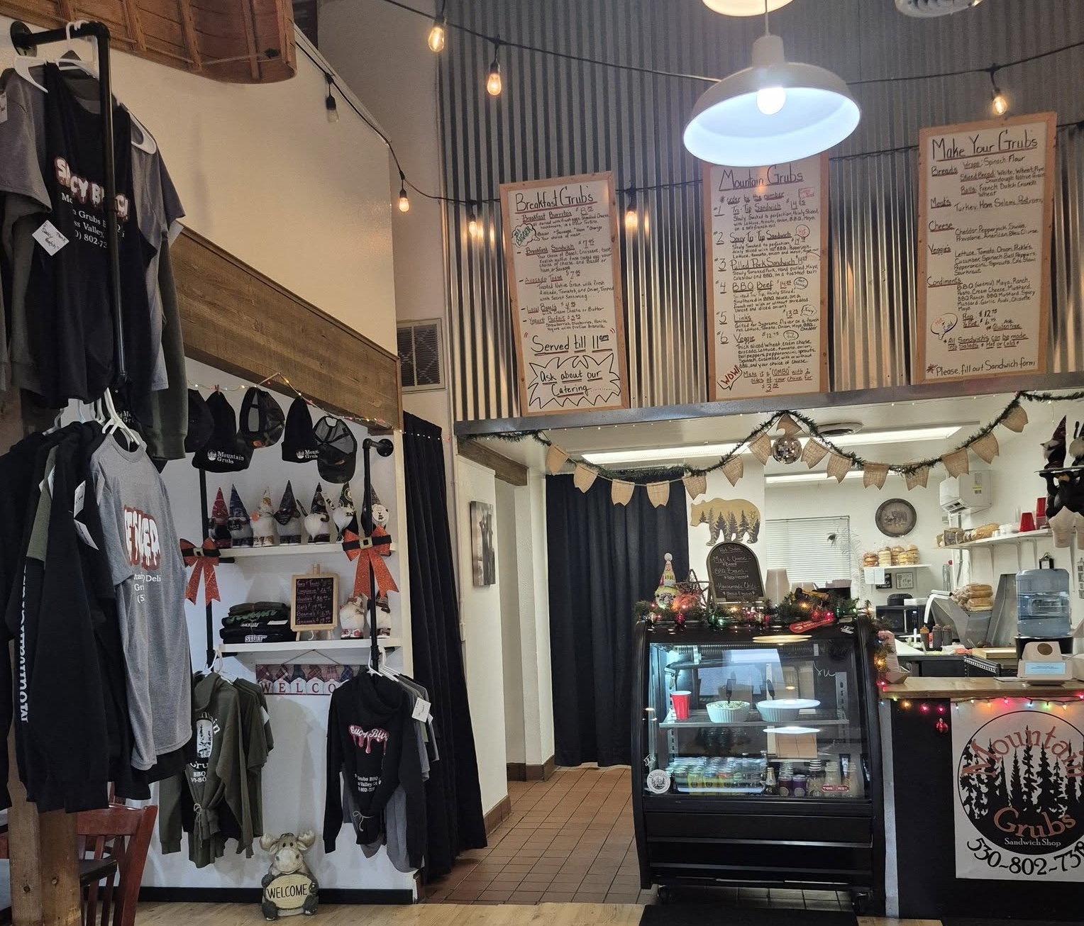 interior of Mountain Grub Sandwich Shop